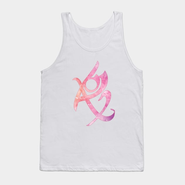 Shadowhunters rune / The mortal instruments - fearless rune (pink watercolour) - Clary, Alec, Jace, Izzy, Magnus - Parabatai - Mundane Tank Top by Vane22april